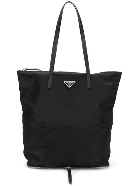 prada city tote black white|prada foldable shopping tote.